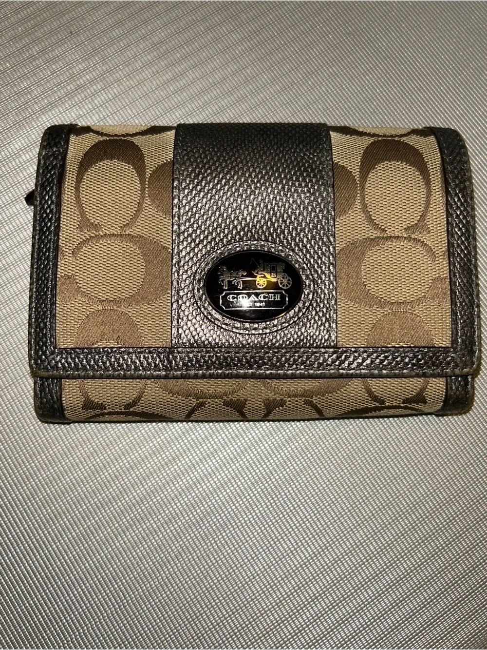 Coach monogram small wallet